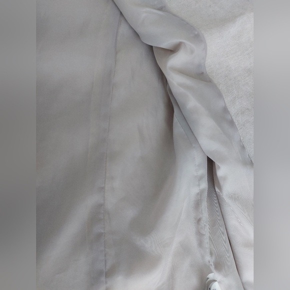 Calvin Klein Beige Linen Blend Blazer With Belt – Size 12 - Picture 9 of 14